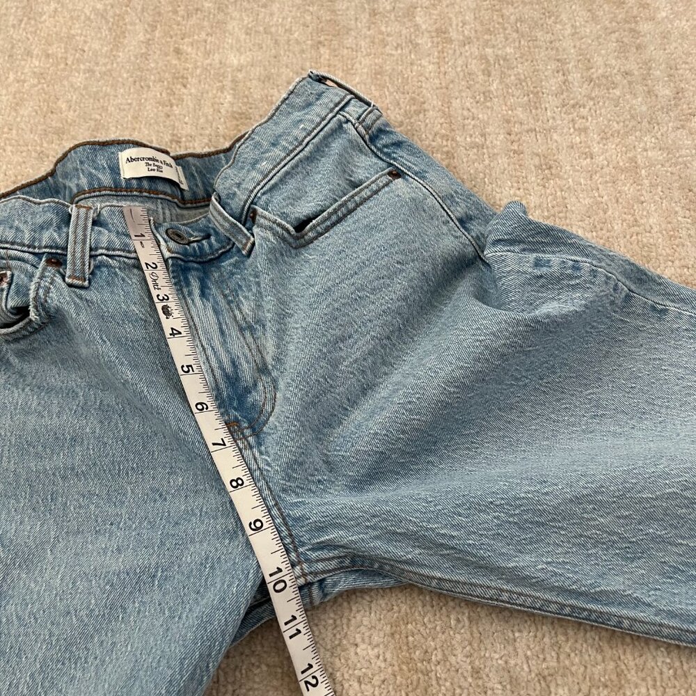 Abercrombie & Fitch Low Rise Baggy Blue Jeans 25/0 Short - Picture 7 of 10